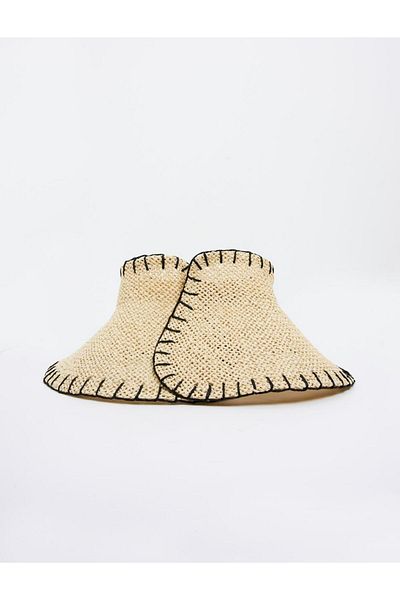 Jimmy Key Straw Beige Visor Hat