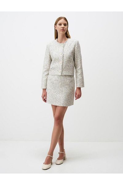 Jimmy Key Fusta mini cu model cu croială dreaptă mixtă