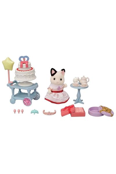 ADORE OYUNCAK مجموعة لعب وقت الحفلة 5646 من Sylvanian Families - بدلة سهرة للفتيات الصغيرات +3 سنوات