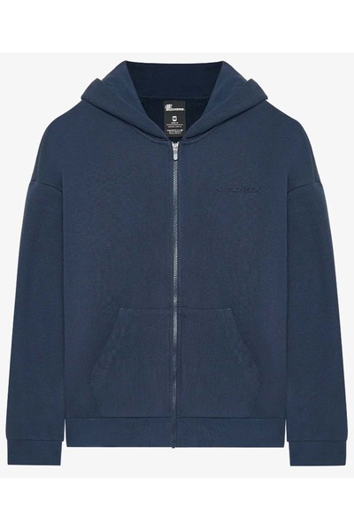SKECHERS S242112 M Essential Full Zip Hoodie Sweatshirt Спортивний верх Чоловічий куртка СИНІЙ