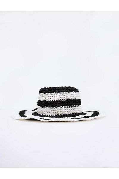 Jimmy Key Summer Straw Hat - Mixed Striped