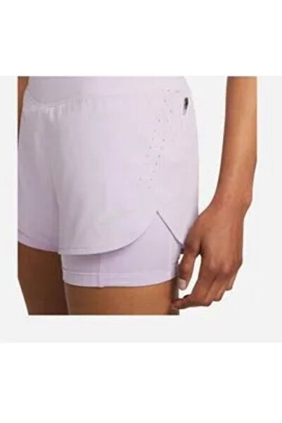 Nike Eclipse Flex 2 In 1 Running Shorts Taytlı Lila Koşu Şortu CZ9570-530