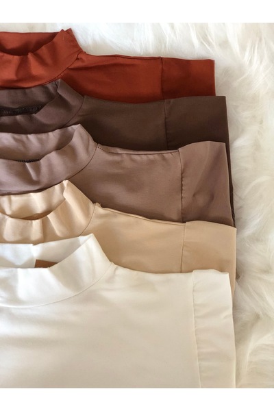 mirach 5-Pack - Economical Flexible Lycra Body Set White, Cream, Coffee, Beige, Tile