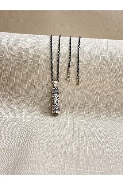 Genel Markalar MUHAMMED YAZILI İÇİ AÇILIR 925 AYAR SİYAH ZİNCİR CEVŞEN ERKEK ...