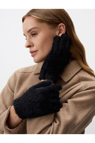 Jimmy Key Black Soft Textured Winter Gloves