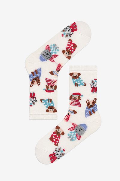 Penti New York Puppy 2-Piece Red and White Socks
