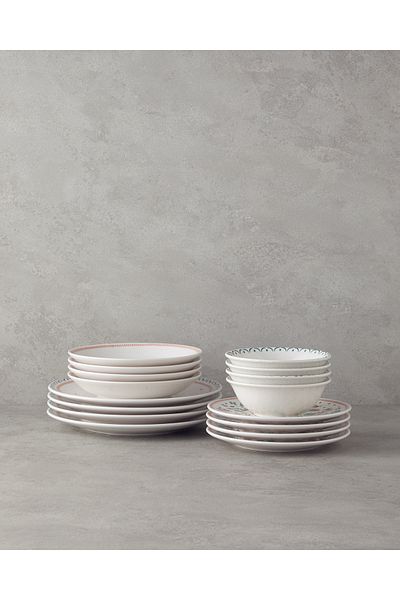 English Home Enola Green Ceramic Dinnerware Set - 16 Pieces, 4 People