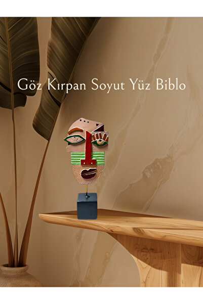 YoyoMoyo Göz Kırpan Soyut Yüz Biblo