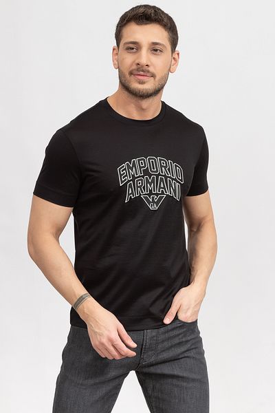 Emporio Armani Tricou pentru bărbați cu gât triplu3r1tbf1juvz