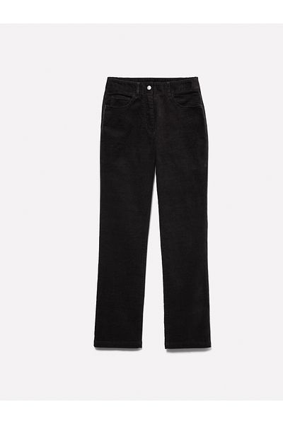 Sisley Women's Black Cotton Blended Five-Pocket Regular Fit Trousers