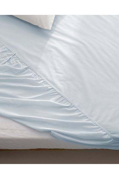 Madame Coco Manon Double - Cearşaf de pat Ranforce Blue 100% Bumbac