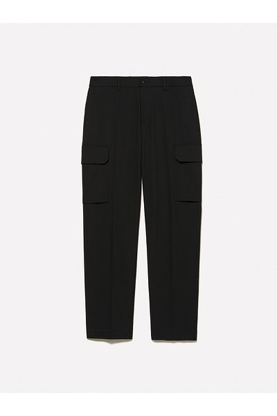 Sisley Ανδρικό παντελόνι Jogger Cargo με μαύρο βισκόζη