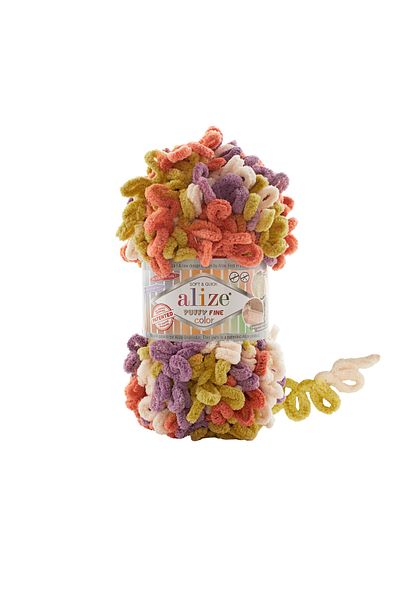 Alize Fine Color Hand Knitting Yarn 5 Pack - 6519 - 100 Gr. 14.5 Mt. Finger Knitting Rope