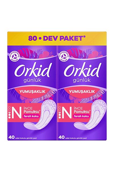 Orkid Yaprak Pamuksu Günlük Ped Deo Fresh Dev Ekonomi Paketi 80 Ped