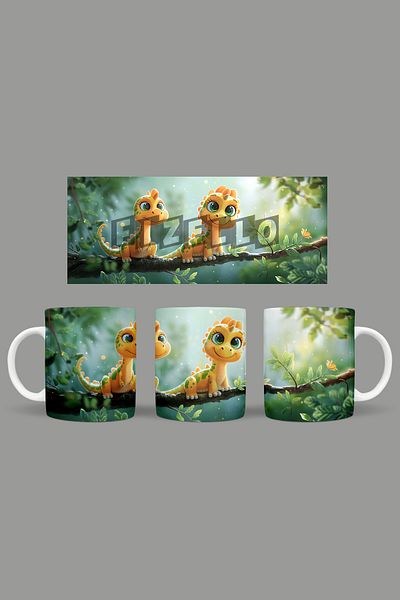 Fizello Cute Dinosaurs - Cute Dinosaur Themed Mug