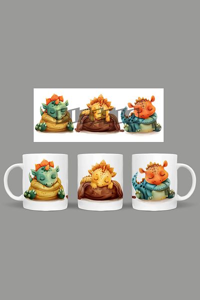 Fizello Cute Dinosaurs - Cute Dinosaur Themed Mug