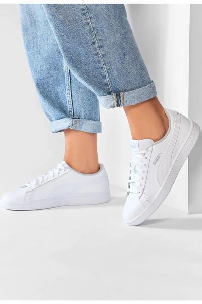 Puma Smash V2 Buck White Unisex Sneaker Günlük Spor Ayakkabı Beyaz