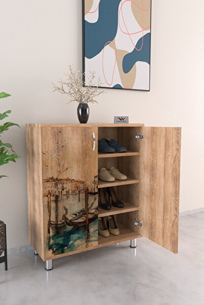 Victor Vallery Venedik 4 Raflı Ayakkabılık Antre Hol Çok Amaçlı Ayakkabı Dolabı