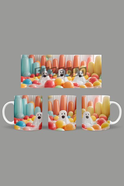 Fizello Cute Ghots - Cute Ghots Themed Mug