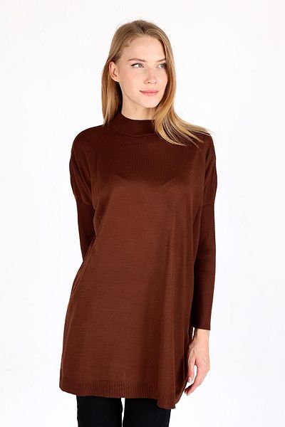 Rays 5315 Μοντέλο Bitter Brown Turtleneck Tunic