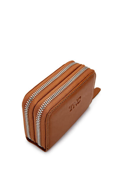Tamer Tanca Unisex Genuine Leather Tan Leather Wallet Wallet