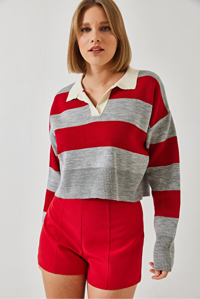 Bianco Lucci Women's Polo Neck Knitwear Sweater 5684 60261026