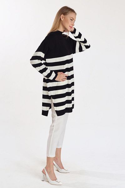 Rays Black Striped Knitwear Tunic 5330