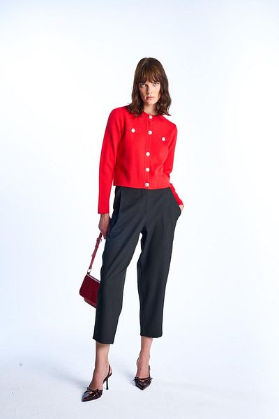 SHERIN Black High Waist Trousers