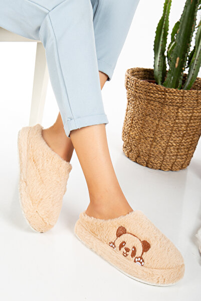 Slipcat Plush Women's Home Slippers - With Dowry and Bundle Detail, Noiseless Thick Sole