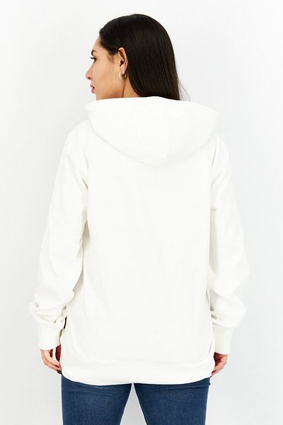 French Connection Women Brand Logo Hooded Fleece Sweatshirt, White