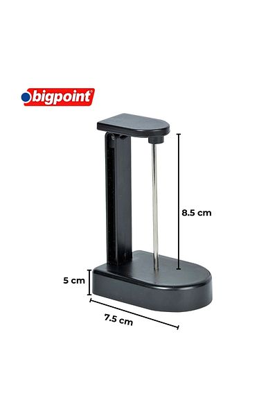 Bigpoint ورق مقاوم للصدأ - حامل ملاحظات أسود قابل للانزلاق بإبرة، قابس حافظة