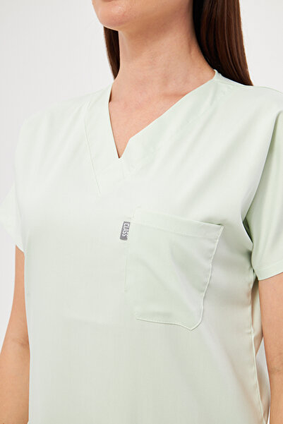 Class Üniforma Su Yeşili Siyah Likralı Unisex Medikal Hemşire Ve Doktor Üniforması Önlük Cerrahi Giyim Takım