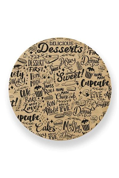 AkalBatu No20 36 Pieces Round Food Serving and Presentation Paper