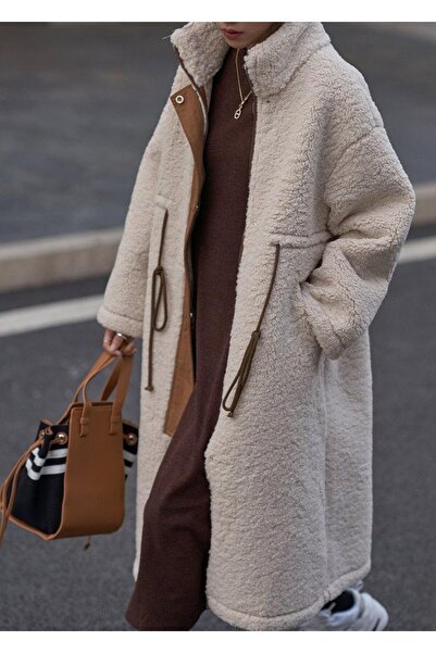 Toridas Winter Stylish Plush Women's Lace-Up Zippered Women's Hairy Jacket