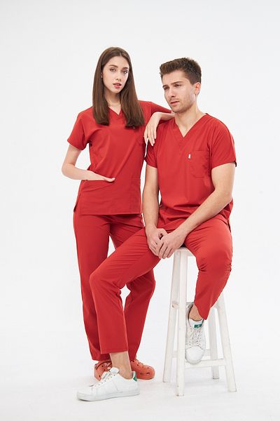 Class Üniforma Tile Lycra Unisex Bat Sleeve Doctor and Nurse Jersey Scrubs Surgical Suit