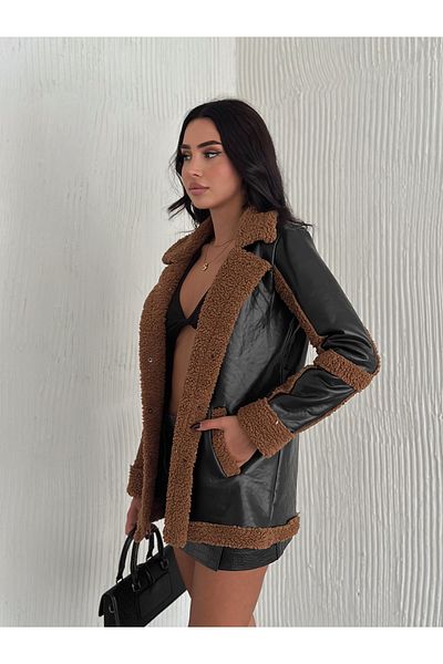 fiolin Fur Lined Leather Coat