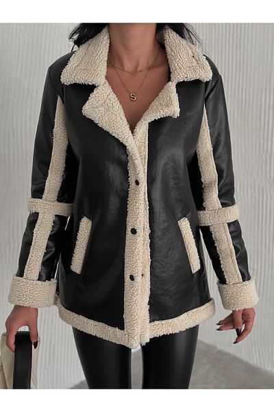 fiolin Fur Lined Leather Coat