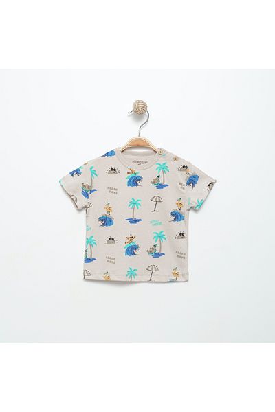 Divonette Cotton T-Shirt - Collar with Buttons