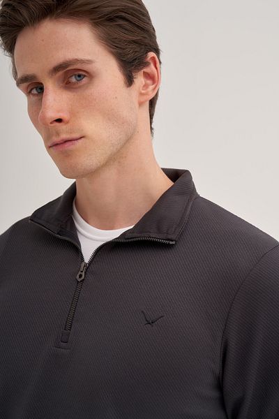 Cazador Ανδρικό φούτερ Premium Anthracite - Half Zipper, CDR 5243