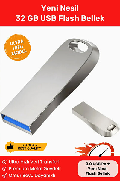 Noriyen Yeni Nesil Premium Ultra Hızlı 32 GB Usb Flash Bellek Sürücü Metal Ta...