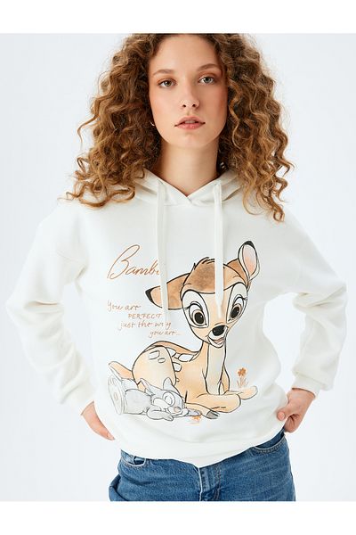 Koton Licensed Printed Hooded Comfortable Fit Sweatshirt