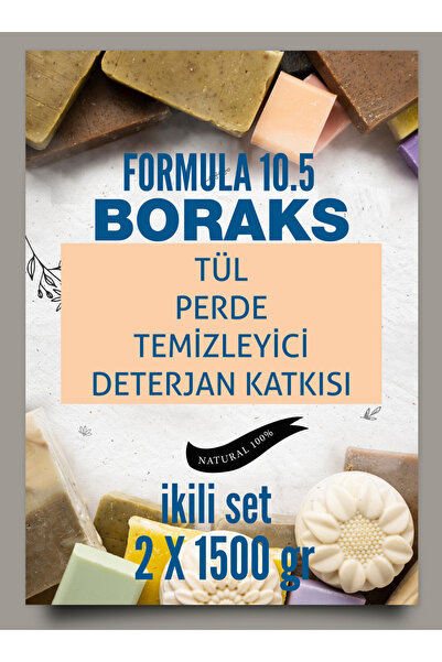 FORMULA ONBUÇUK Saf Boraks TÜL PERDE TEMİZLEYİCİ ikili set 2 x 1500 gr Toplam...