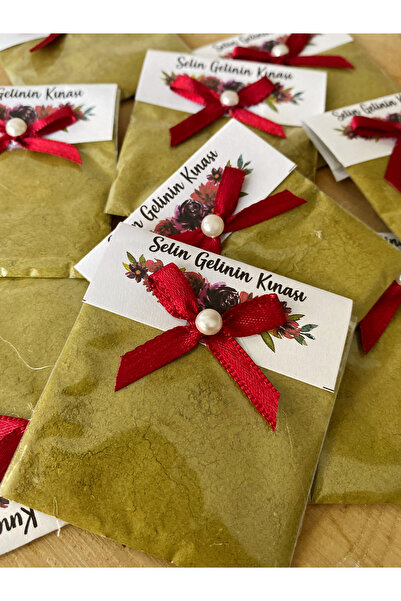 Loyapink 100 Adet Kişiye Özel Dağıtmalık Hediyelik Kına, Kına Gecesi, 6 Ay Kı...