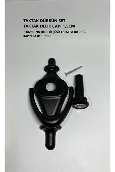 HALL BREATHE Dürbünlü Çelik Kapı Kumru Model Taktak Tokmağı 1,5cm Siyah