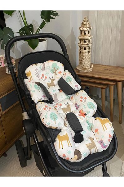Wayne's Premium Baby Stroller Cushion, Lumbar Support, Double-Sided Use