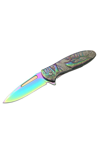 Paroner Geyikli Gökkuşağı Çakı 19,5 cm , Kemerlikli