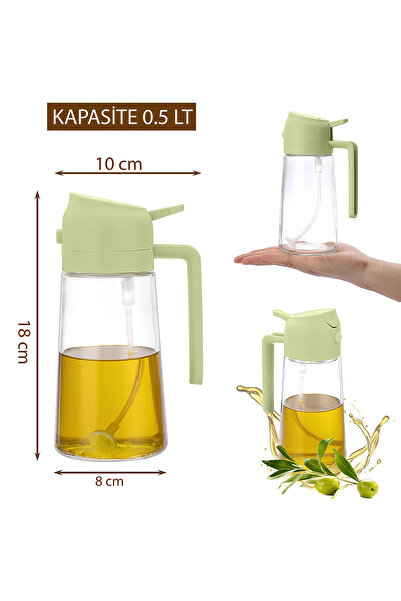 HOMİNG Homing 2si 1 Arada Airfry Sprey & Yağ Dökücü Cam 0.5 Lt Karışık Renk