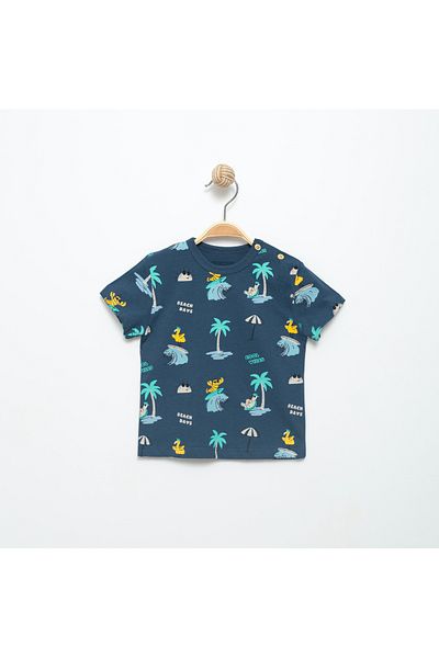 Divonette Cotton T-Shirt - Collar with Buttons