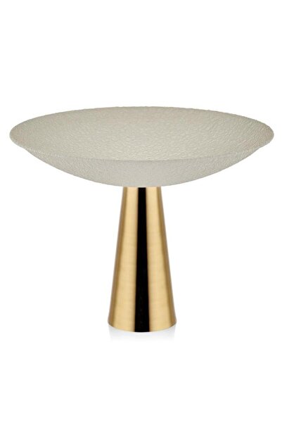 SETABIANCA SETABİANCA TEXTURED DARKAYAKLI SUNUMLUK CREAM GOLD
