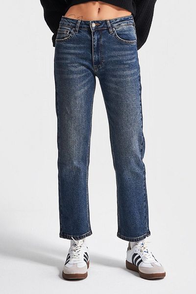 its basic Denim Straight Slim Fit pentru femei T.Jeans Color - 100% Koton